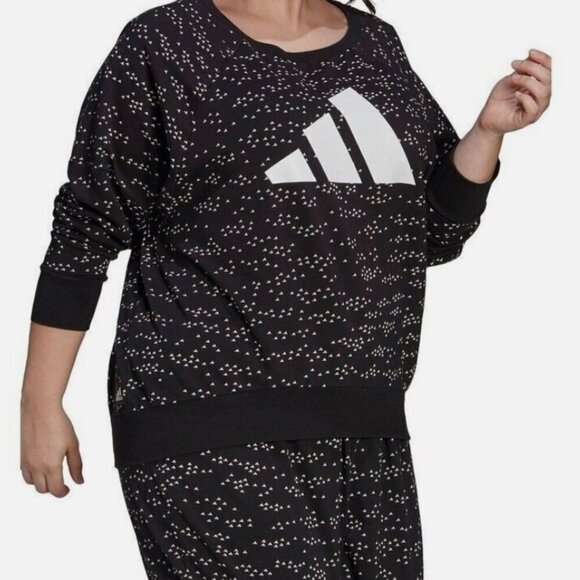 Adidas Black Woman'sSportswear Winners Badge of Sport Crew Sweatshirt Size L - Picture 3 of 16